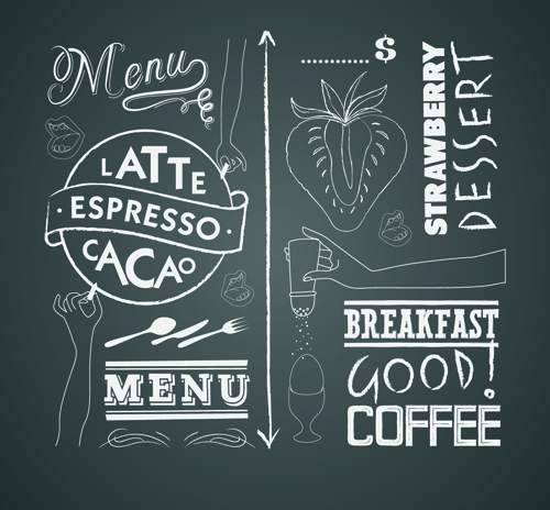 Black Style Menu vector 02