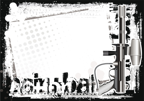 Military elements Frame vector 02