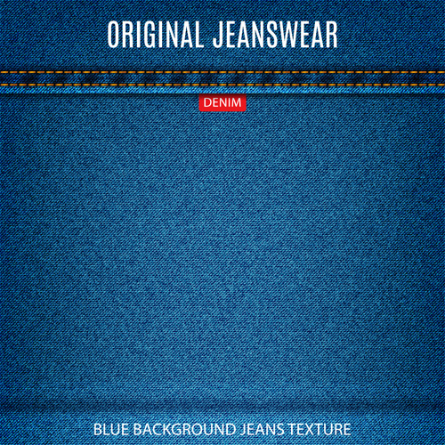 Original denim blue texture background vector 06