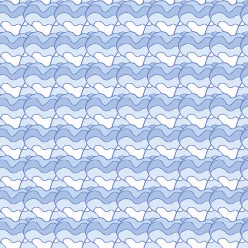 Simple waves seamless pattern vector 02