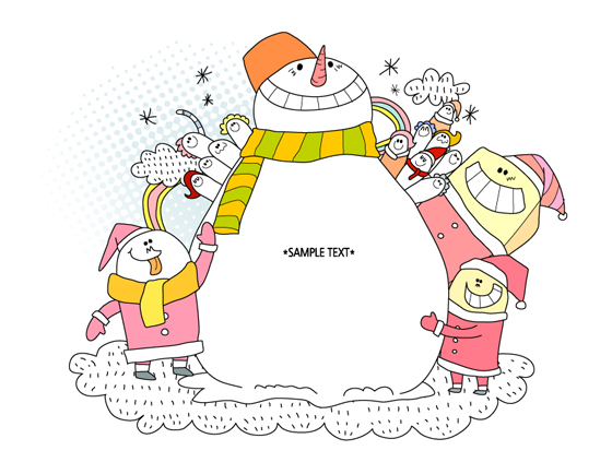 Snowman vector