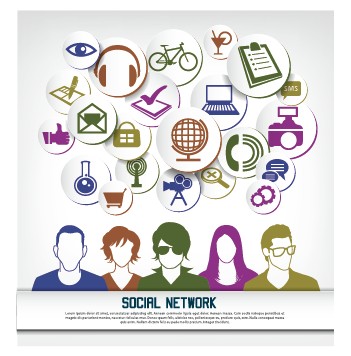 Social network business people vector 05