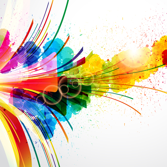 Splash colorful shiny background 01
