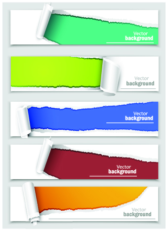 Torn paper creative vector background 01