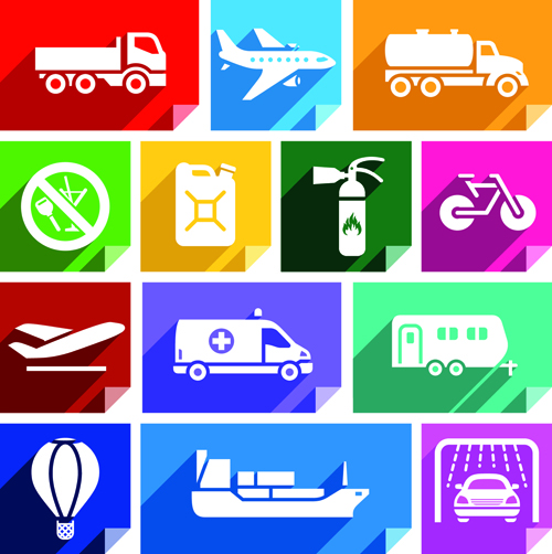 Various transport icons icon 