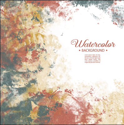 Vector grunge watercolor background art 04