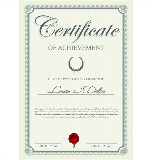 vector template graphics certificates certificate 