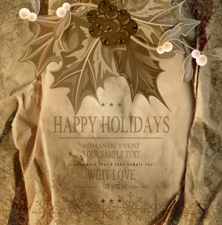 Vintage holiday design vector background