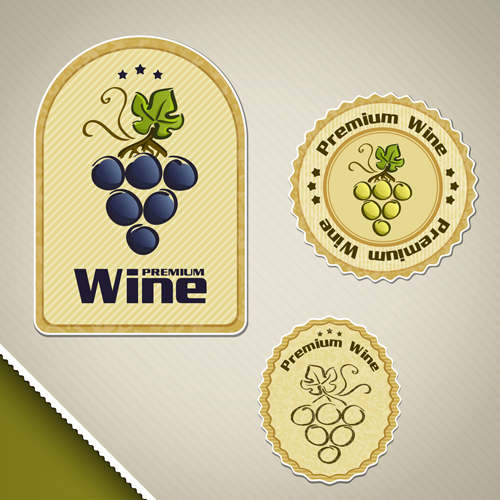 wine vintage sticker labels 