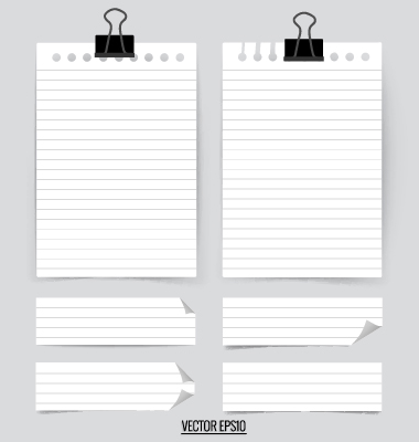 White paper banners vectors set 01