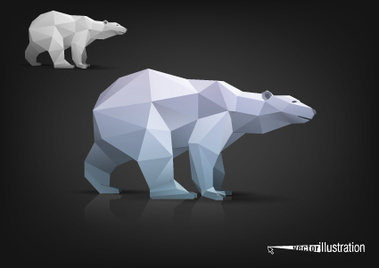 Vector Origami animal model set 05