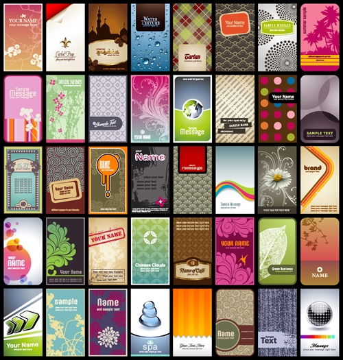 Various Business Cards template and background vector 04
