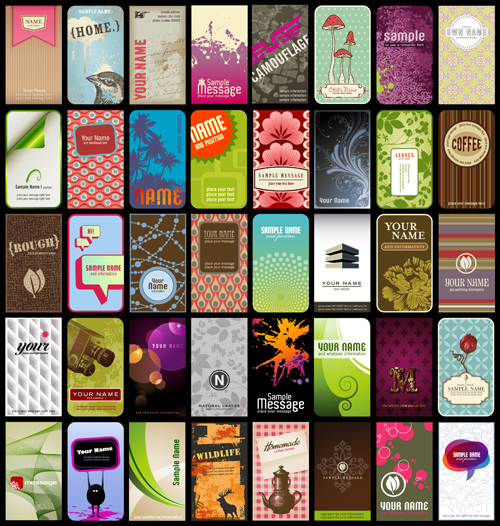 Various Business Cards template and background vector 05