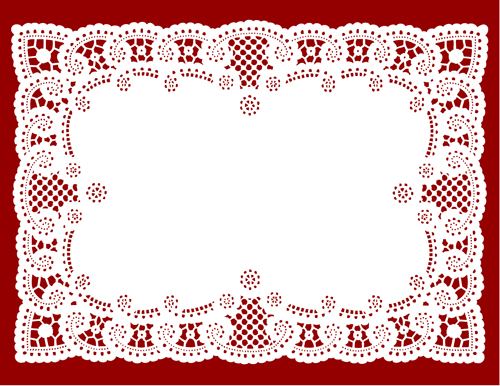 Vintage Lace ribbons vector 04