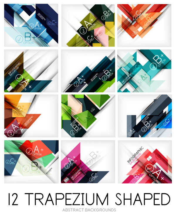 trapezium shape abstract background vector