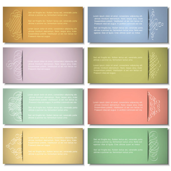 Set of Vintage Business card design vector 02