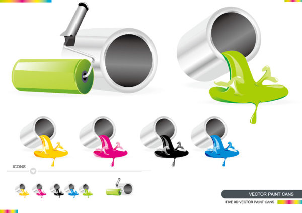 Set of RGB color elements vector 02