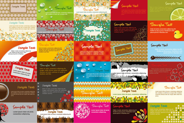 Various Business cards Collection vector 03