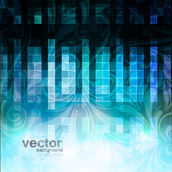 Set of Blue Grid vector background vector 03