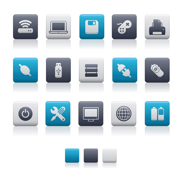 Blue Ash Creative icons vector