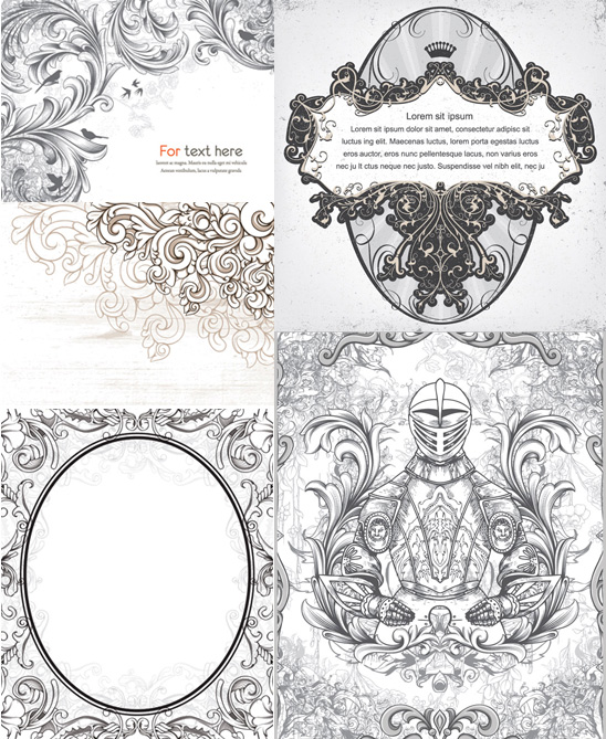 Ornate floral frame vector