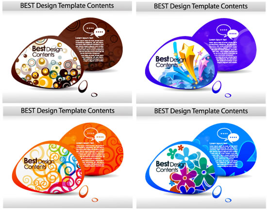 Fashion color dialog frames vector
