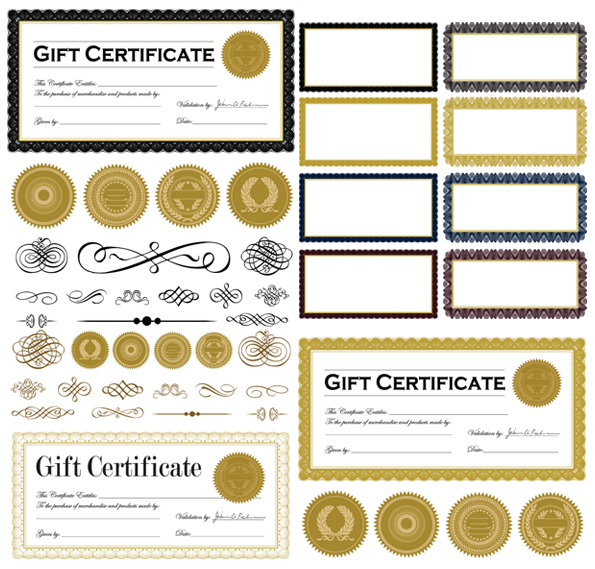 frame certificate badges and 