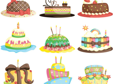vector cartoon cake birthday 