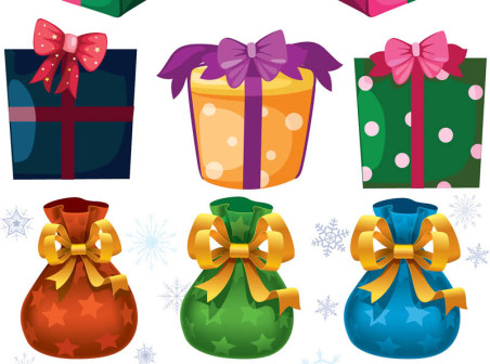 Christmas presents icons vector