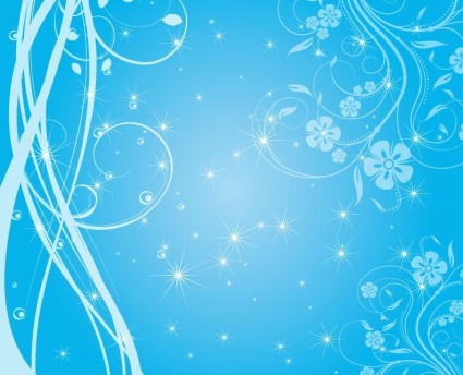 vector background swirly stars free design blue 