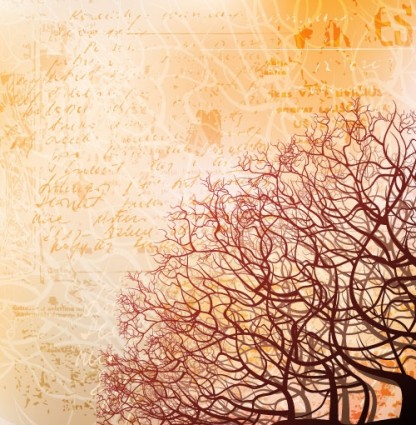 tree silhouette elements Background 04 vector