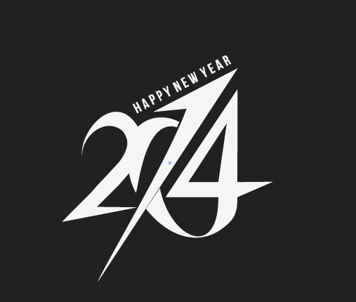 Creative 2014 design with New Year background vector 01