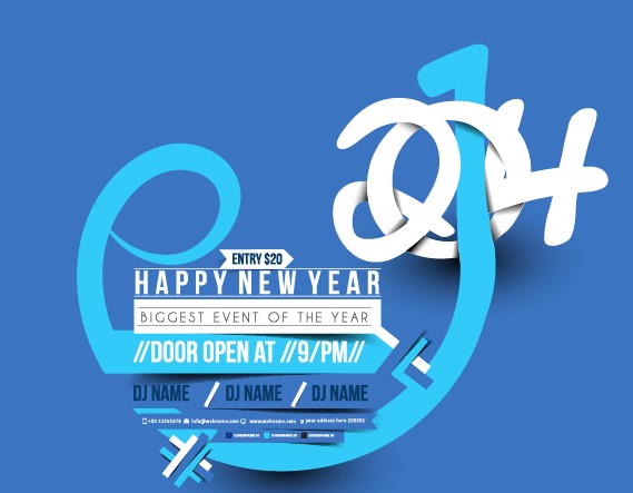 new year creative background vector background 2014 