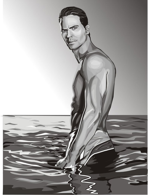 Water man Vector
