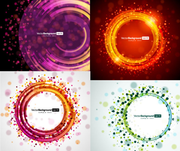 Circular light background vector