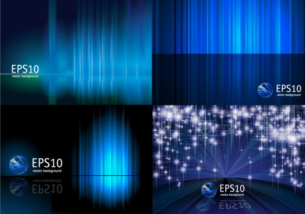 Fantasy bright background vector set