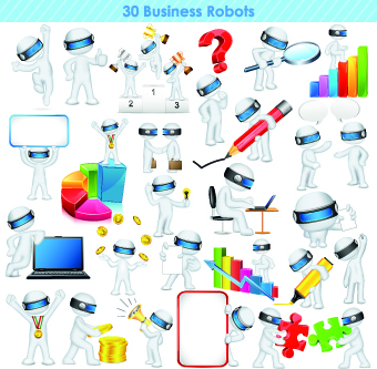 Vivid people design elements vector set 04