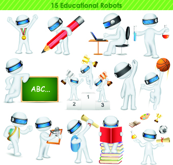 Vivid people design elements vector set 05