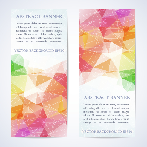ic shapes vertical banners vector 01 Abstract geometric shapes vertical banners vector 01