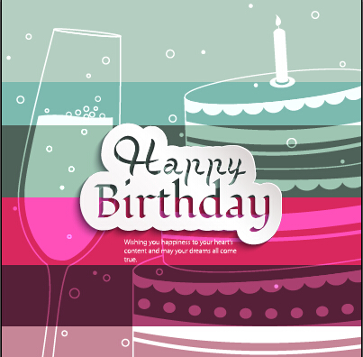 cup card vector card birthday cake birthday 