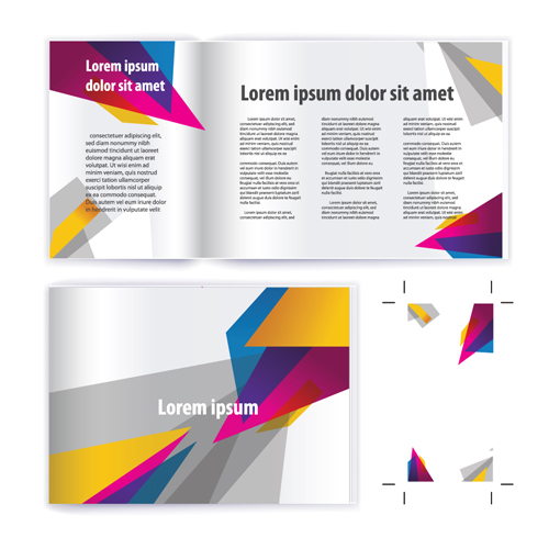 Business brochure cover vector set 02