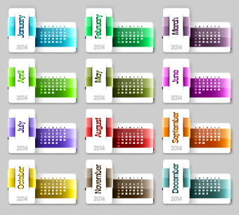 Calendar 2014 vector huge collection 77