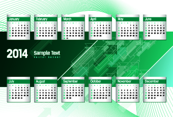 Calendar 2014 vector huge collection 78
