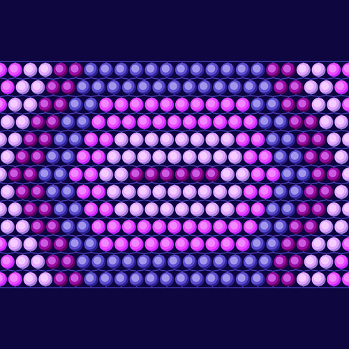 Colored round beads vector pattern set 09