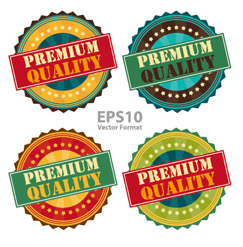 Creative badges high quality vector 03