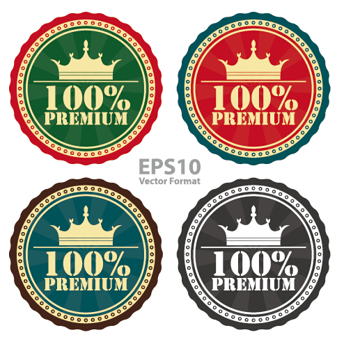 Creative badges high quality vector 04