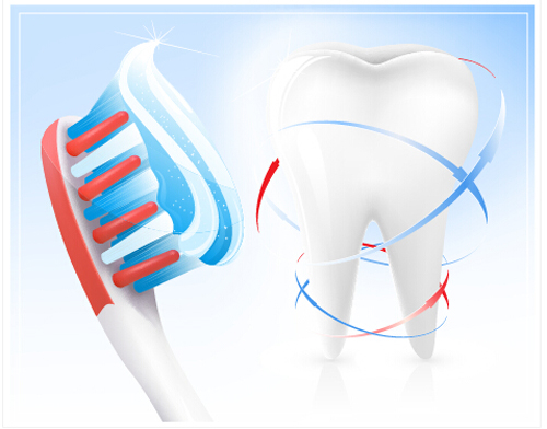 Creative dental care elements vectors 04
