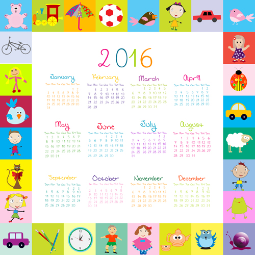 kids calendars 2016 