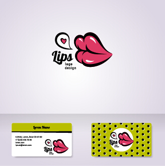 Elegant woman logo with cards vector graphics 01