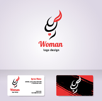 woman template logo elegant business banners 